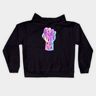 holographic black lives matter | power fist with quote (blm movement) Kids Hoodie